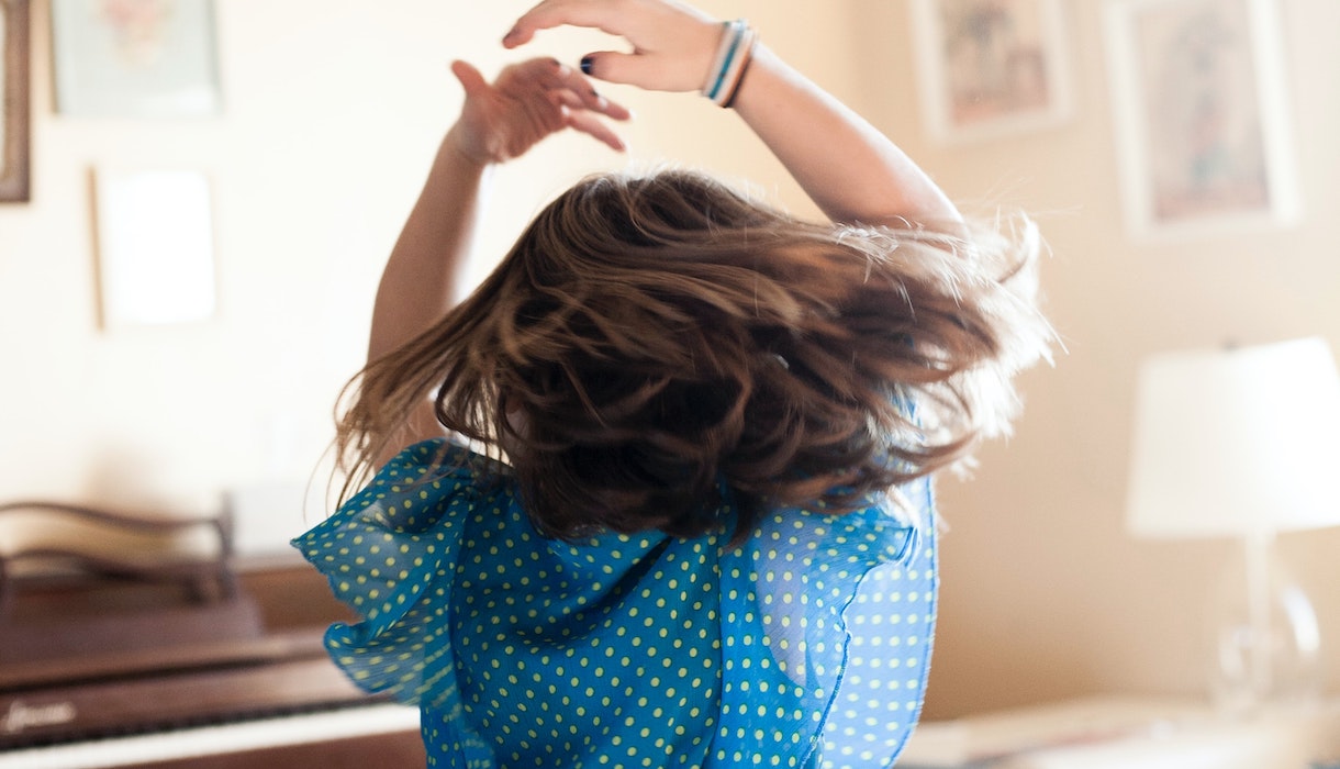 Girl Dancing At Home